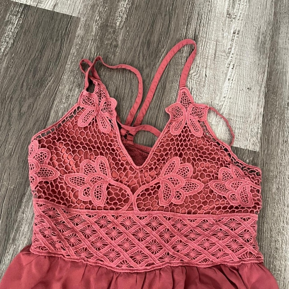 Pink Crochet Dress